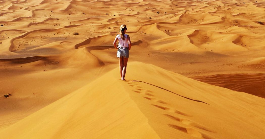 Solo Female Traveler at Dubai Desert Safari